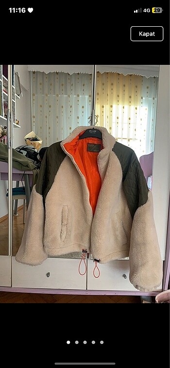 Pull and Bear pull and bear peluş mont