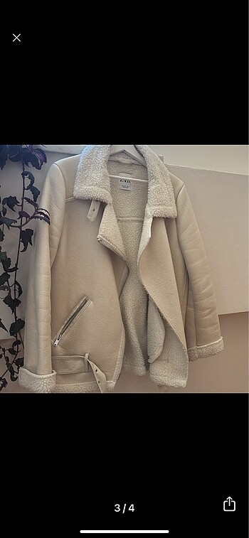 zara beyaz biker ceket