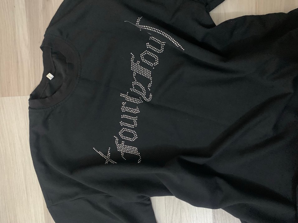 Unisex Siyah Taşlı Loose Fit Eşofman Takımı - Görsel 3