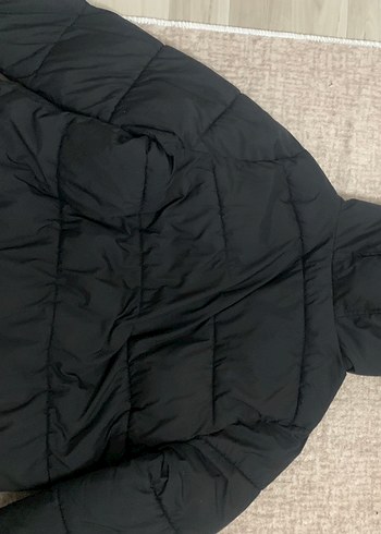 XSIDE ACTIVE Kadın Kapüşonlu Siyah Şişme Mont - Görsel 6