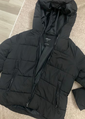 XSIDE ACTIVE Kadın Kapüşonlu Siyah Şişme Mont - Görsel 3