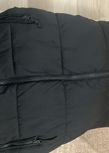 XSIDE ACTIVE Kadın Kapüşonlu Siyah Şişme Mont - Görsel 7