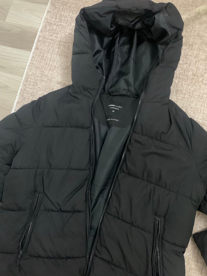 XSIDE ACTIVE Kadın Kapüşonlu Siyah Şişme Mont - Görsel 2