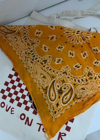 Baskılı Beyaz Kadın Bez Çanta - Görsel 3