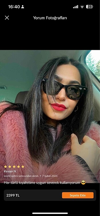 Ray Ban Güneş gözlüğü