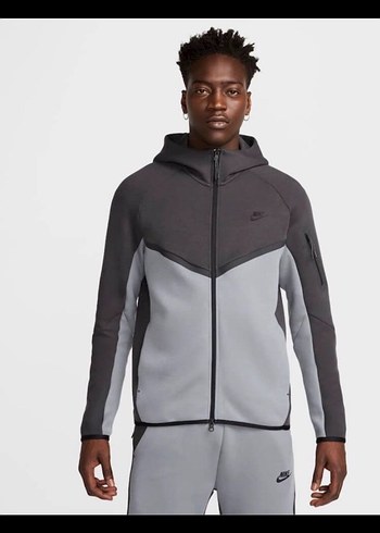 Nike Kapüşonlu Fermuarlı Erkek Sweatshirt Tech Fleece Orjinal - Görsel 2