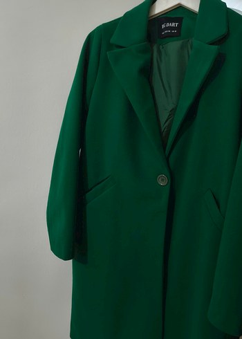 Kadın Yeşil Uzun Kollu palto - Görsel 2