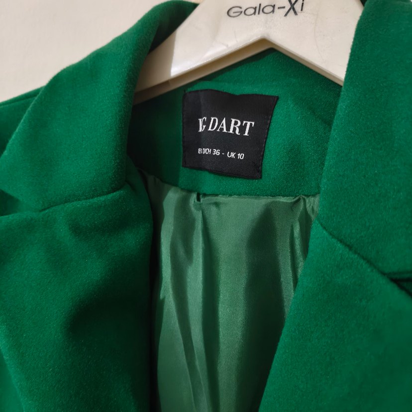 Kadın Yeşil Uzun Kollu palto - Görsel 3