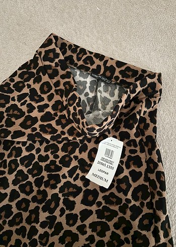 Siyah Leopar Desenli Kadın etek - Görsel 2