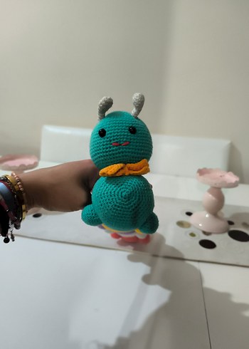 Renkli Turkuaz Örgü Peluş Oyuncak