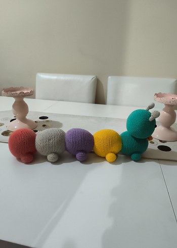Diğer Renkli Turkuaz Örgü Peluş Oyuncak