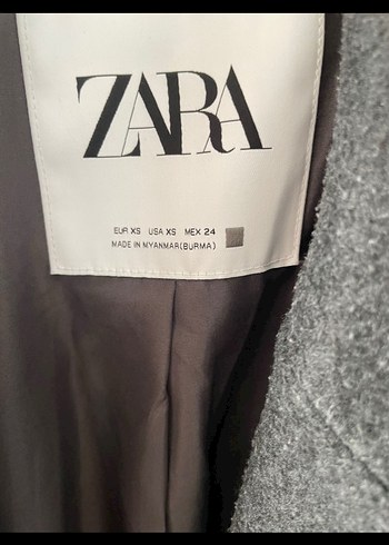 Çift Düğmeli Antrasit Kaban - Görsel 2