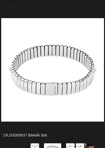Calvin Klein Zincir Detaylı Beyaz Bileklik Seti - Görsel 2