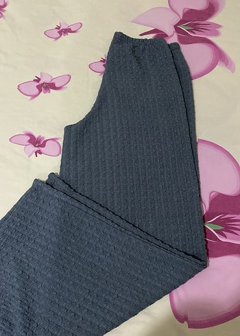 Gri Örgü Kadın Kumaş Pantolon