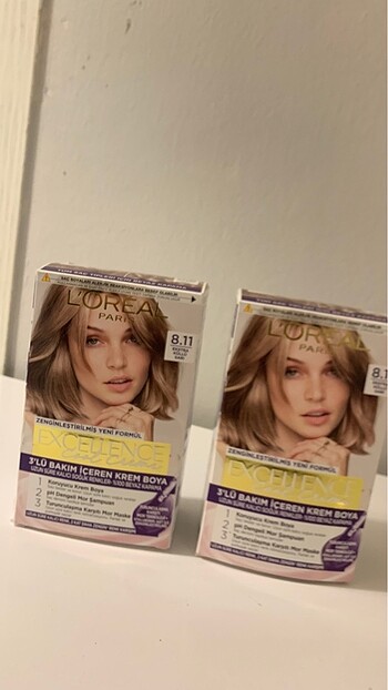 Loreal 8-11 saç boyası 2 adet