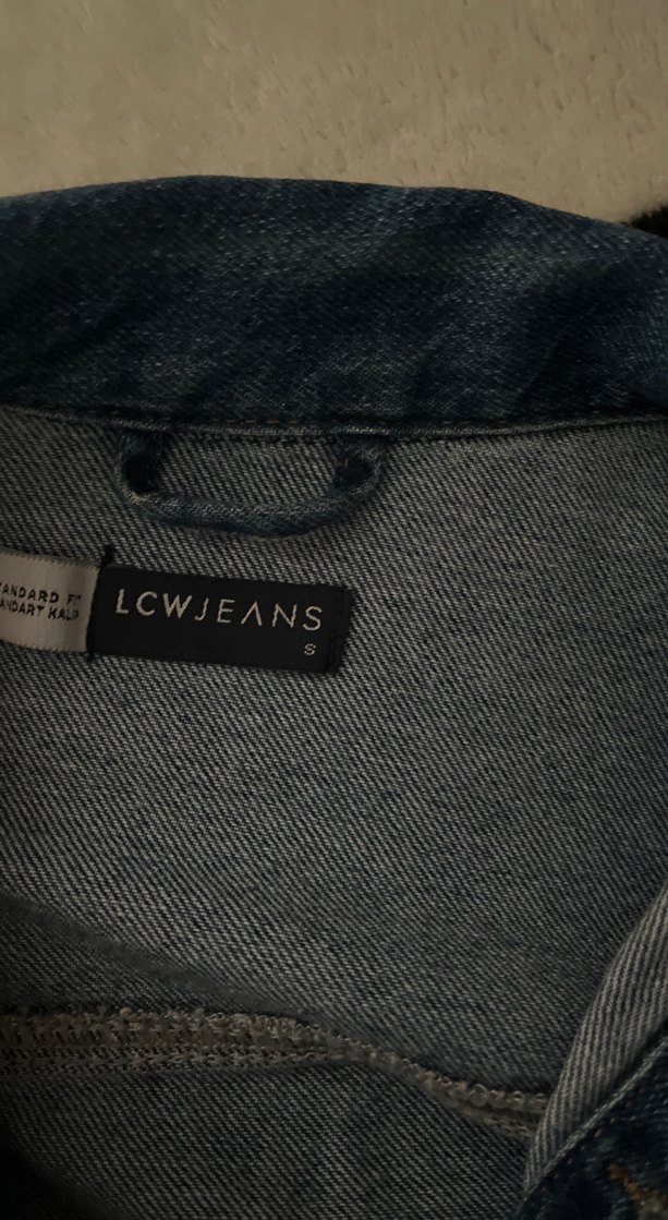 Düğmeli Lacivert Kadın Kot Ceket - Görsel 2