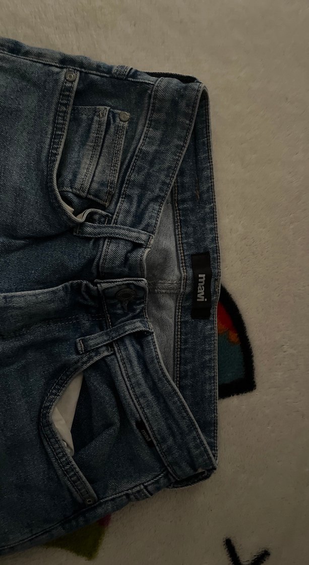 Mavi dar pantolon - Görsel 3