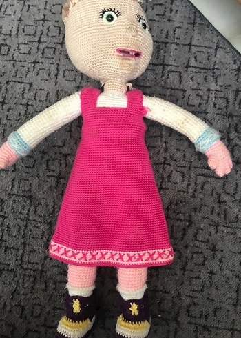 maşa amirigurumi Pembe Örgü Bebek Oyuncak