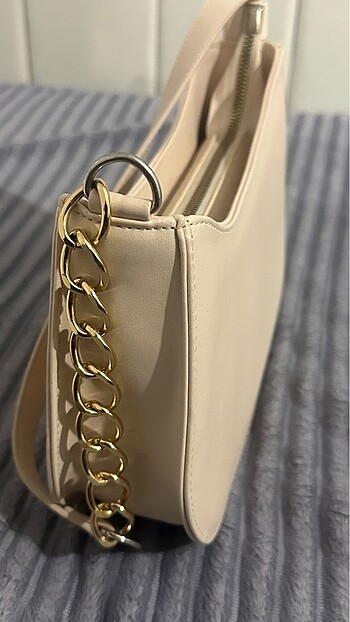Krem Gold detaylı çanta - Görsel 6