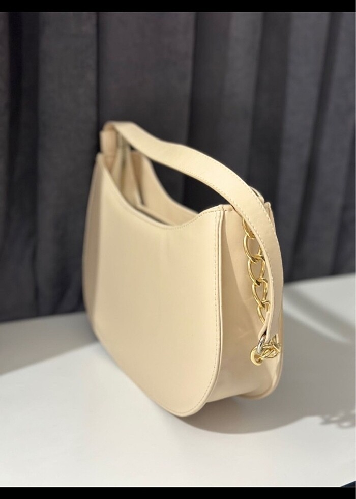 Krem Gold detaylı çanta - Görsel 2
