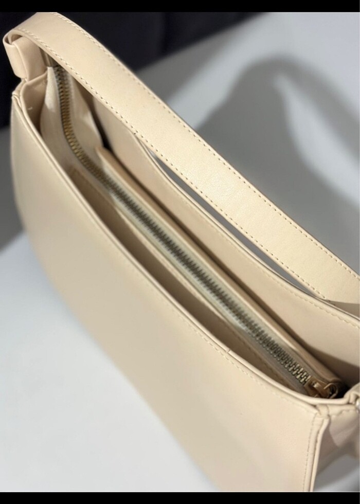 Krem Gold detaylı çanta - Görsel 3