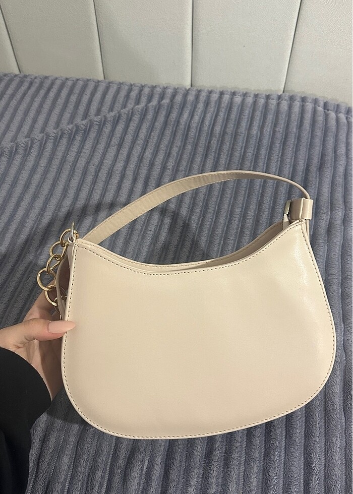 Krem Gold detaylı çanta - Görsel 4