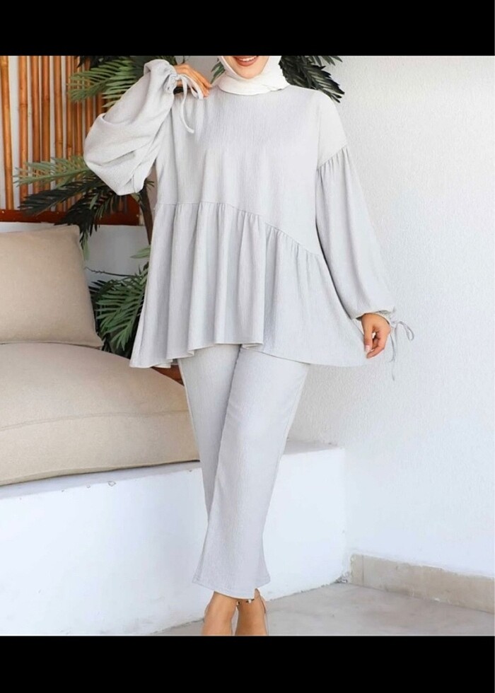 Gri Bürümcük takım - Görsel 3