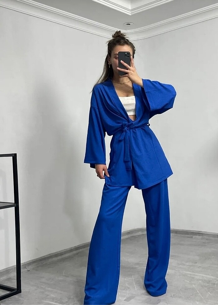 SAKS MAVİSİ KİMONO TAKIM???? - Görsel 2