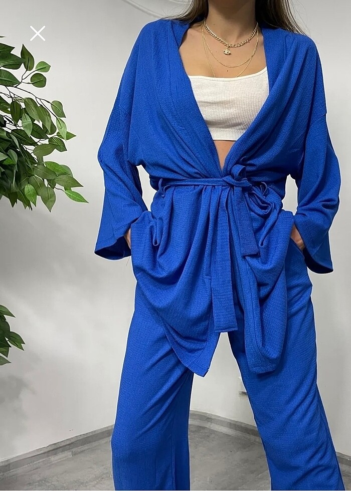 SAKS MAVİSİ KİMONO TAKIM???? - Görsel 4