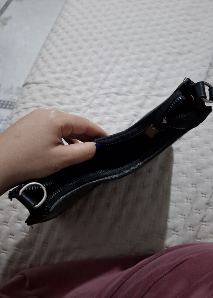 Siyah deri çanta - Görsel 4