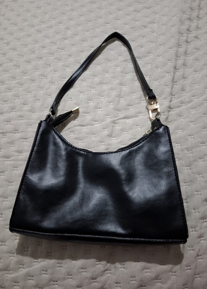 Siyah deri çanta - Görsel 2