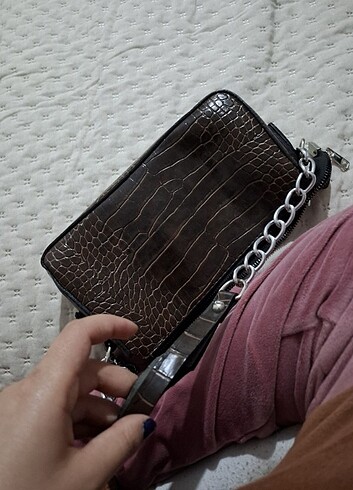 Kahverengi deri çanta  - Görsel 3