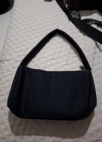 Siyah bez çanta - Görsel 2