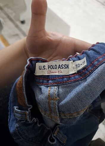 10 Yaş Beden lacivert Renk Mavi polo kot pantolon