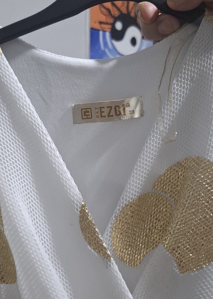 Sarı puantiyeli elbise - Görsel 5