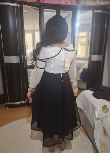 38 Beden siyah Renk Siyah diz üstü elbise