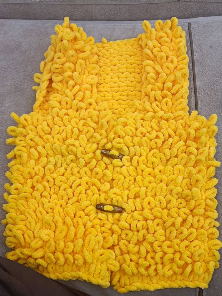 Puffy yün çocuk yelek - Görsel 5