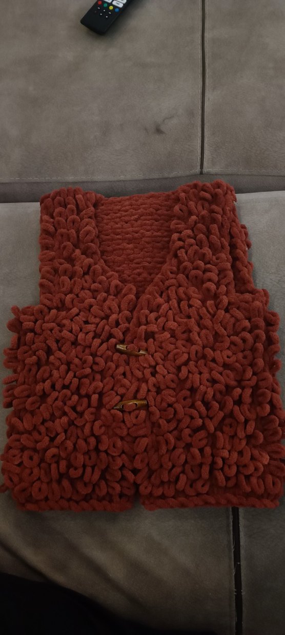 Puffy yün çocuk yelek - Görsel 3