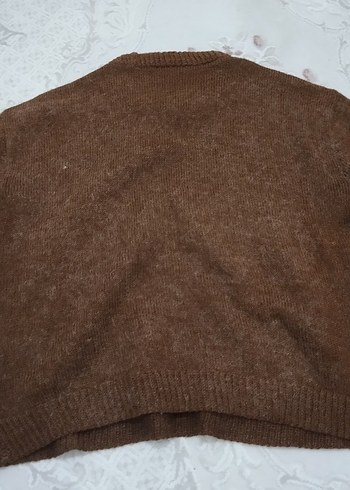 Kahverengi ve Gri Desenli erkek Kazak vintage - Görsel 2