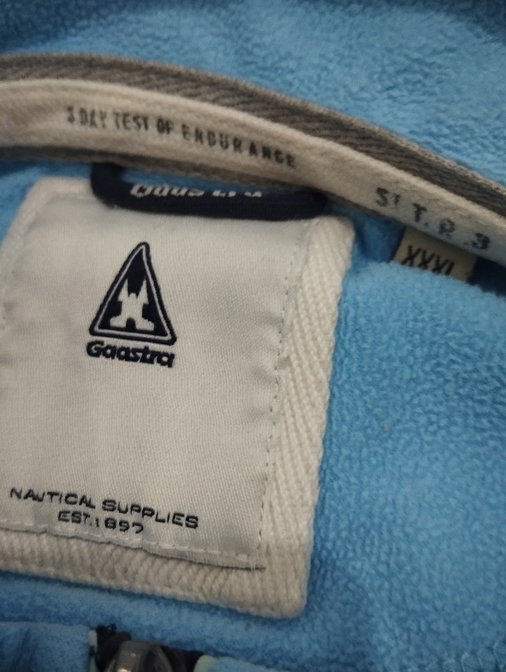 Açık Mavi Fermuarlı vintage Kadın Ceket - Görsel 4