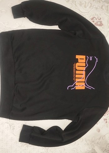 Puma vintage Siyah Oversize Sweatshirt - Görsel 2