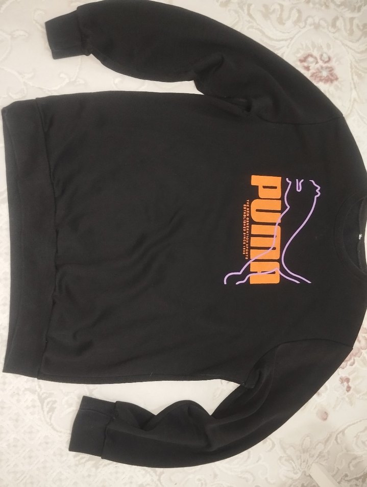Puma vintage Siyah Oversize Sweatshirt - Görsel 2