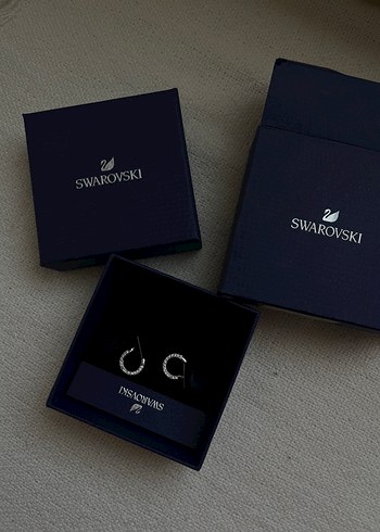Swarovski Mini Mavi Payetli Küpe