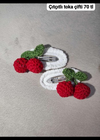  Beden mor Renk Renkli Nakışlı Örgü Cupcake Saç Tokası