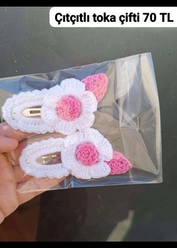 LC Waikiki Renkli Nakışlı Örgü Cupcake Saç Tokası
