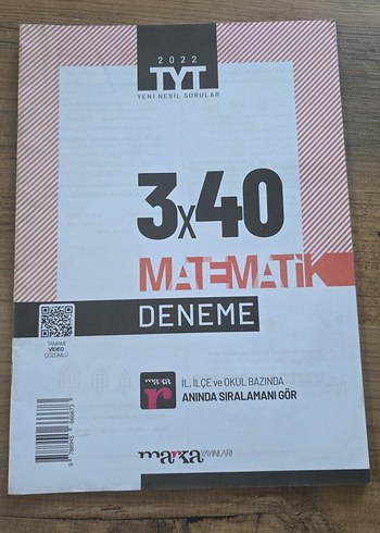 3x40 Matematik Deneme Kitabı TYT