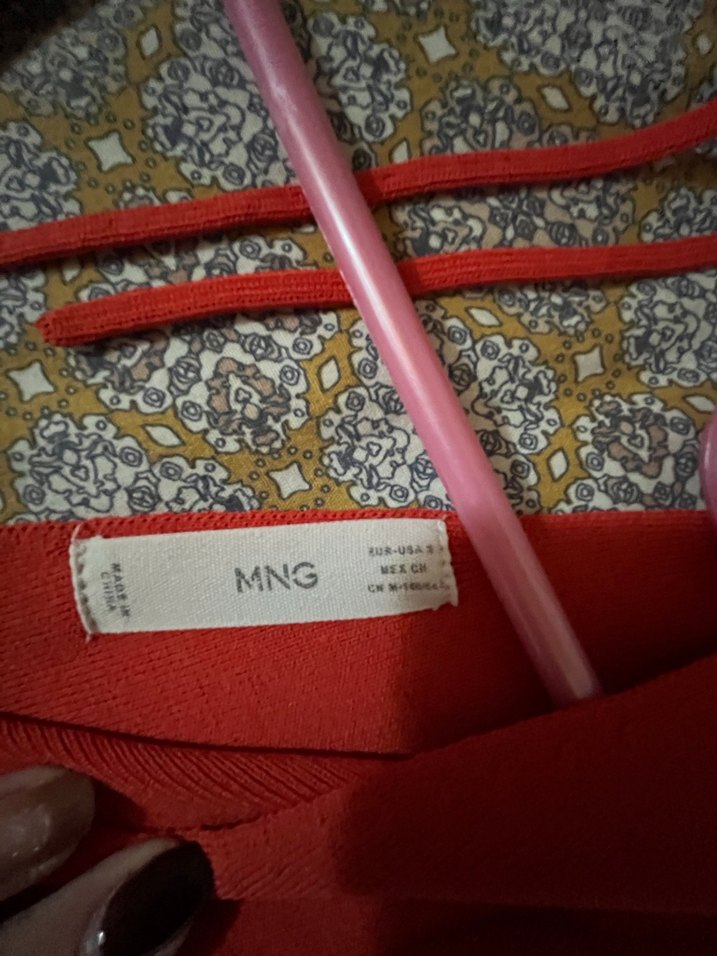 Kısa Kollu Turuncu V Yaka Uzun Elbise - Görsel 3