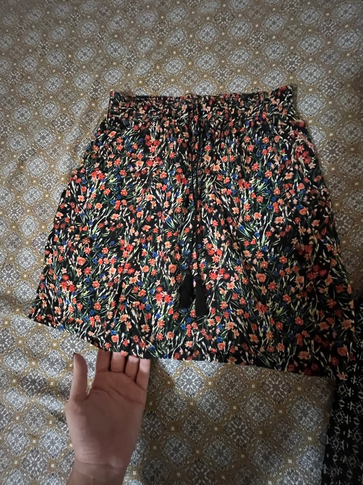 2li Bohem Desenli Püsküllü Mini etek - Görsel 4