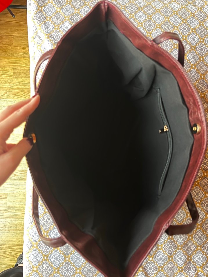 Bordoya Çalan Kahverengi Deri Bohem Kadın Çanta - Görsel 3