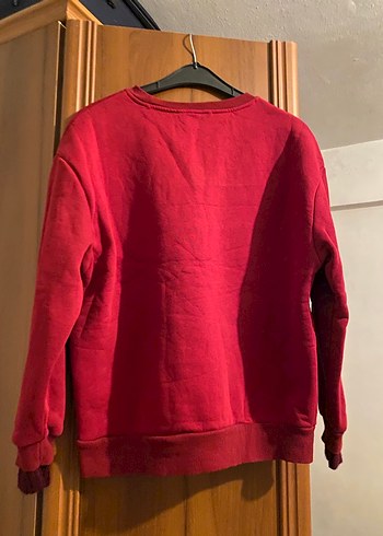 38 Beden kırmızı Renk Koyu Kırmızı Kadın Sweatshirt